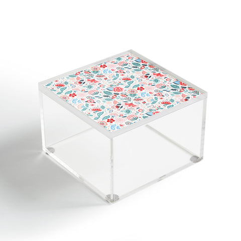 Pimlada Phuapradit Folk Floral White Acrylic Box
