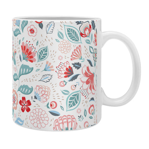 Pimlada Phuapradit Folk Floral White Coffee Mug
