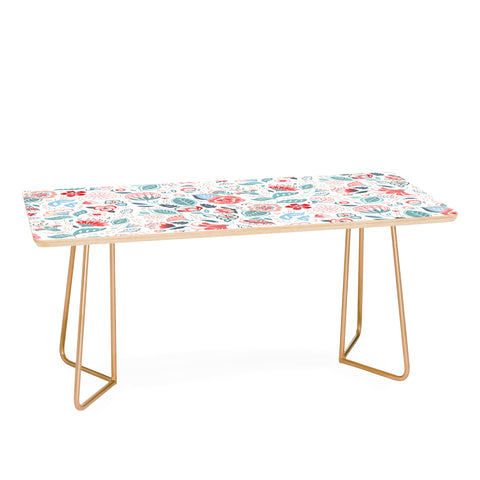 Pimlada Phuapradit Folk Floral White Coffee Table