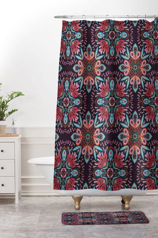 Pimlada Phuapradit Folk Ivy Shower Curtain And Mat