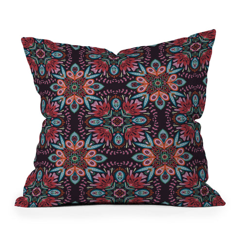 Pimlada Phuapradit Folk Ivy Throw Pillow