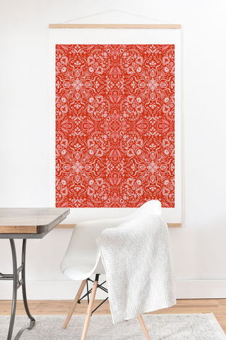 Pimlada Phuapradit Forest maze in red Art Print And Hanger