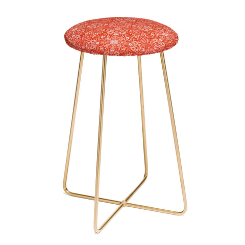 Pimlada Phuapradit Forest maze in red Counter Stool