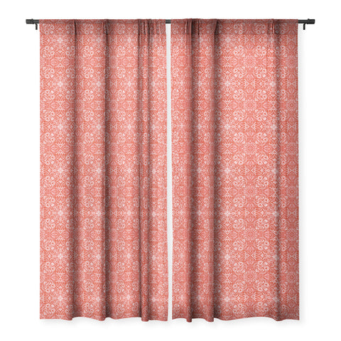 Pimlada Phuapradit Forest maze in red Sheer Window Curtain