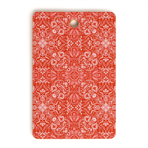 Pimlada Phuapradit Forest maze in red Cutting Board Rectangle