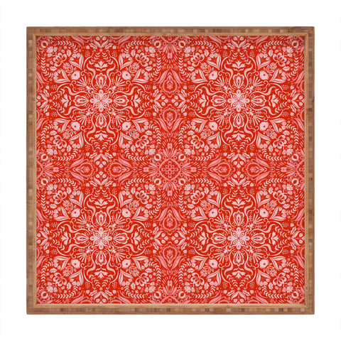 Pimlada Phuapradit Forest maze in red Square Tray