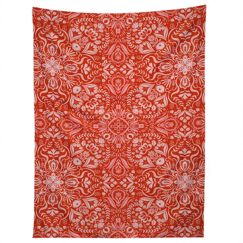 Pimlada Phuapradit Forest maze in red Tapestry