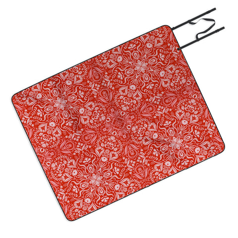 Pimlada Phuapradit Forest maze in red Picnic Blanket
