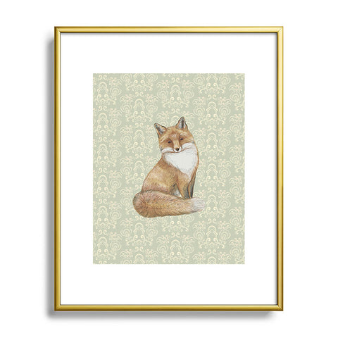 Pimlada Phuapradit Fox Portrait Metal Framed Art Print
