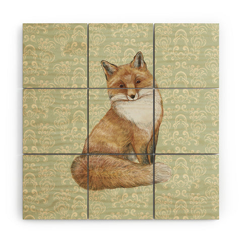 Pimlada Phuapradit Fox Portrait Wood Wall Mural