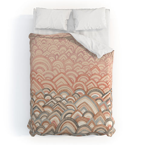 Pimlada Phuapradit Geo Mountain Duvet Cover