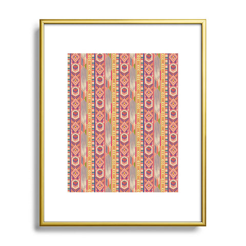 Pimlada Phuapradit Geo stripes 2 Metal Framed Art Print