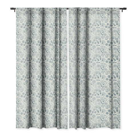 Pimlada Phuapradit Grey Leaf Blackout Window Curtain