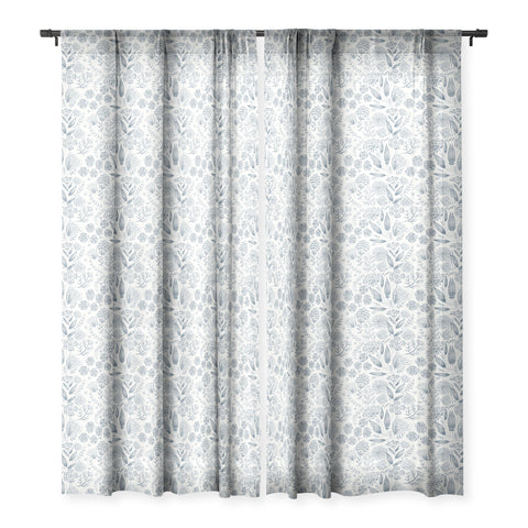Pimlada Phuapradit Grey Leaf Sheer Window Curtain