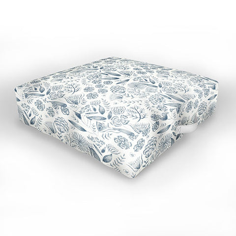 Pimlada Phuapradit Grey Leaf Outdoor Floor Cushion