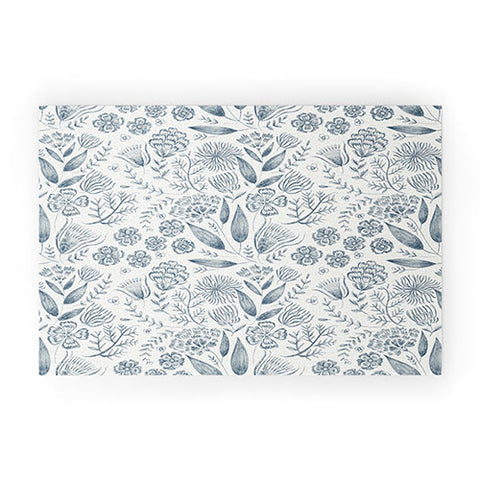 Pimlada Phuapradit Grey Leaf Welcome Mat