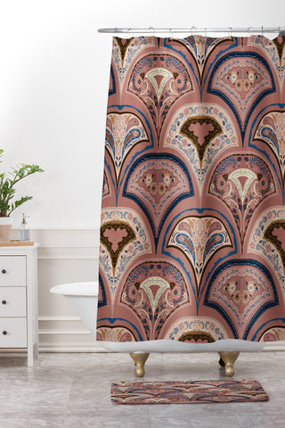 Pimlada Phuapradit Half drop shell shapes Shower Curtain And Mat
