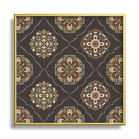 Pimlada Phuapradit Ivy Mandalas Metal Square Framed Art Print