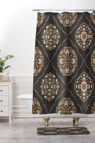 Pimlada Phuapradit Ivy Mandalas Shower Curtain And Mat