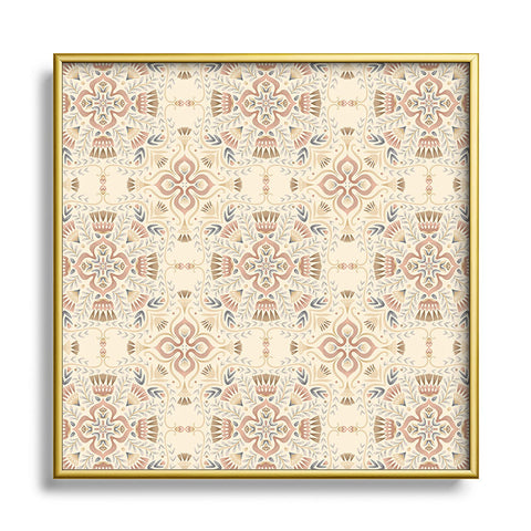 Pimlada Phuapradit Kaasni beige Square Metal Framed Art Print