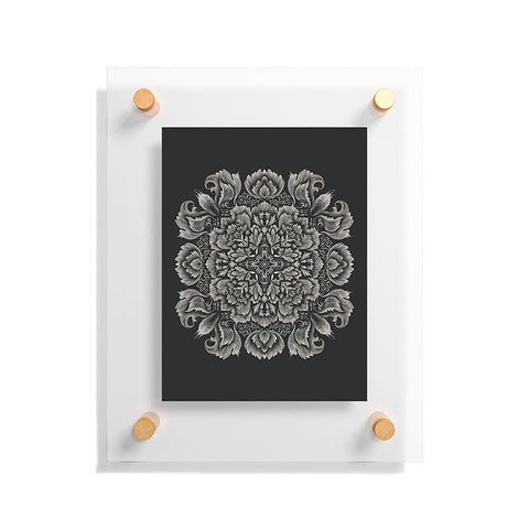 Pimlada Phuapradit Lace Doily drawing black Floating Acrylic Print