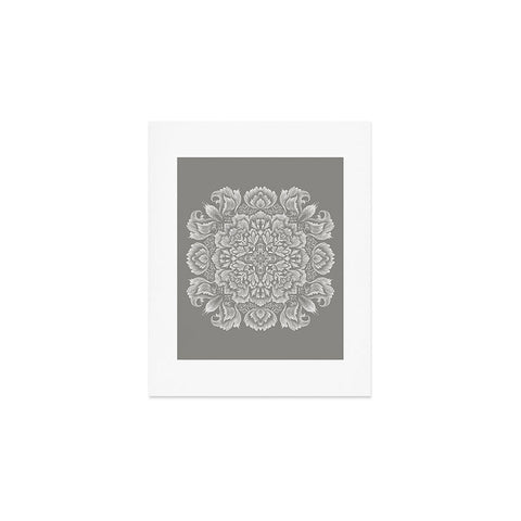 Pimlada Phuapradit Lace Doily drawing Grey Art Print