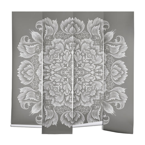 Pimlada Phuapradit Lace Doily drawing Grey Wall Mural