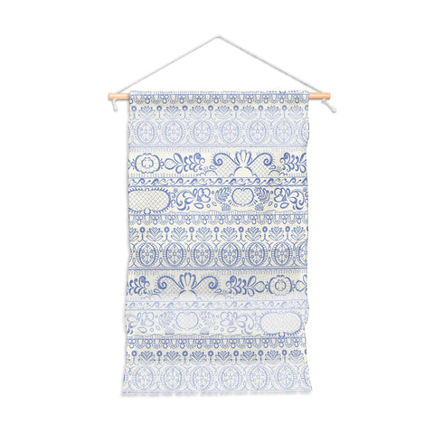 Pimlada Phuapradit Lace drawing blue and white Wall Hanging Portrait