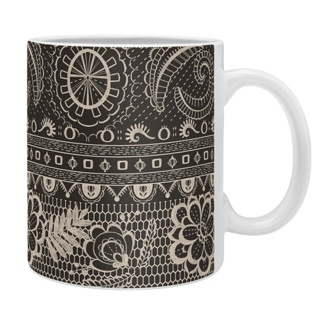 Pimlada Phuapradit Lace drawing charcoal and cream Coffee Mug