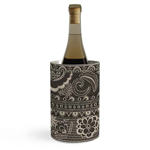 Pimlada Phuapradit Lace drawing charcoal and cream Wine Chiller