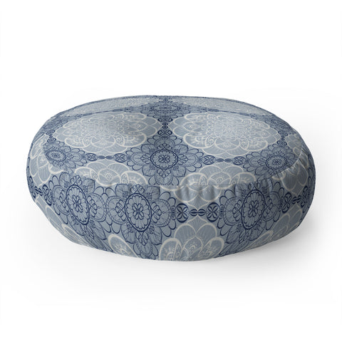 Pimlada Phuapradit Lace mandala 3 Floor Pillow Round