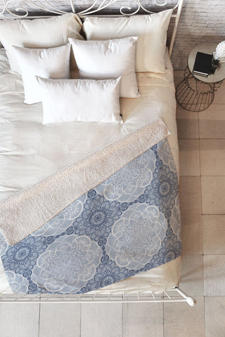 Pimlada Phuapradit Lace mandala 3 Fleece Throw Blanket