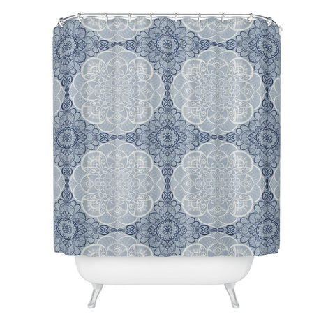 Pimlada Phuapradit Lace mandala 3 Shower Curtain