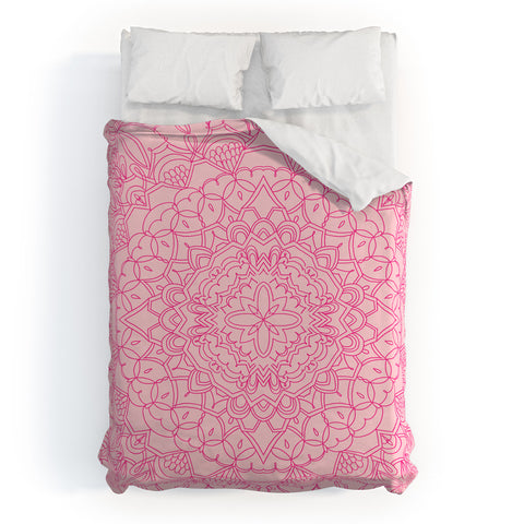 Pimlada Phuapradit Line art Mandala 1 Duvet Cover