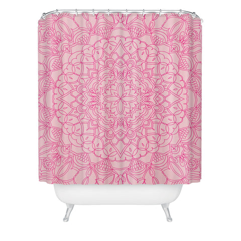 Pimlada Phuapradit Line art Mandala 1 Shower Curtain