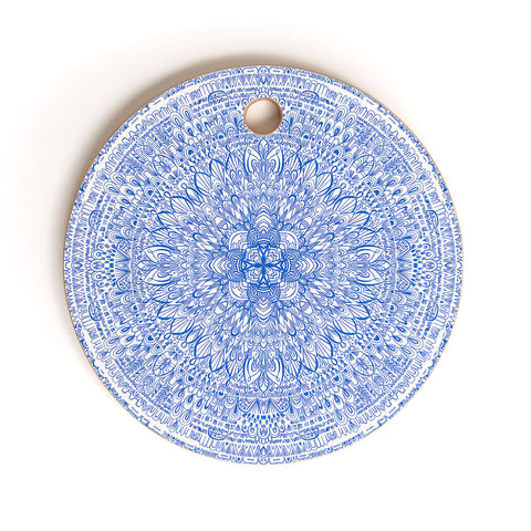 Pimlada Phuapradit Line art Mandala 2 Cutting Board Round
