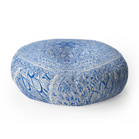 Pimlada Phuapradit Line art Mandala 2 Floor Pillow Round