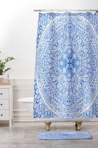 Pimlada Phuapradit Line art Mandala 2 Shower Curtain And Mat