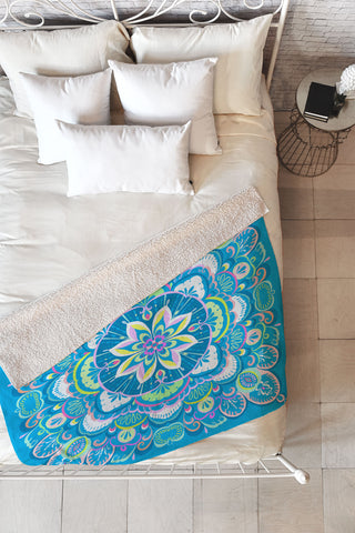 Pimlada Phuapradit Mandala 03 Fleece Throw Blanket