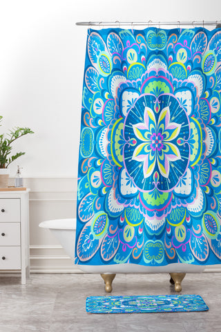 Pimlada Phuapradit Mandala 03 Shower Curtain And Mat