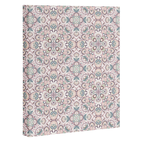 Pimlada Phuapradit Mandala Floral tile Art Canvas