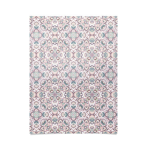 Pimlada Phuapradit Mandala Floral tile Poster