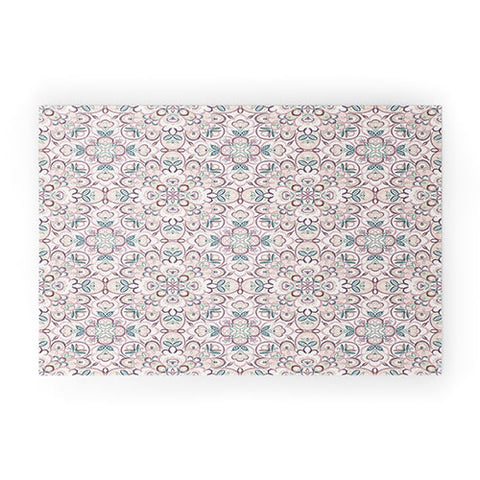 Pimlada Phuapradit Mandala Floral tile Welcome Mat