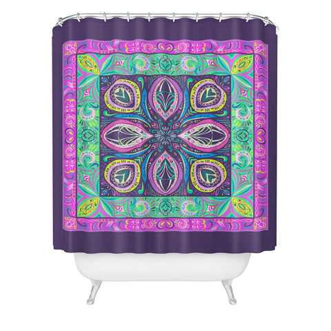 Pimlada Phuapradit Mandala flower Shower Curtain