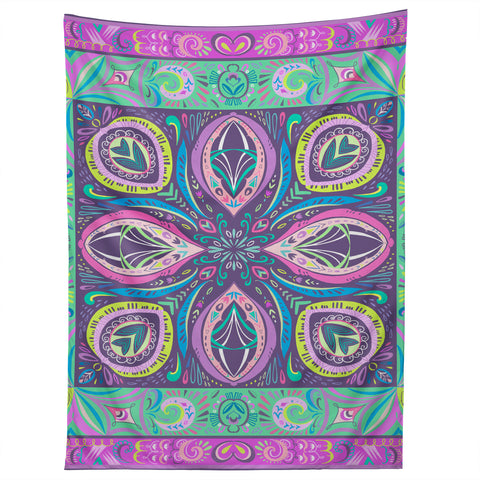 Pimlada Phuapradit Mandala flower Tapestry