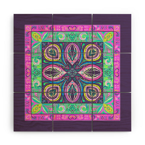 Pimlada Phuapradit Mandala flower Wood Wall Mural