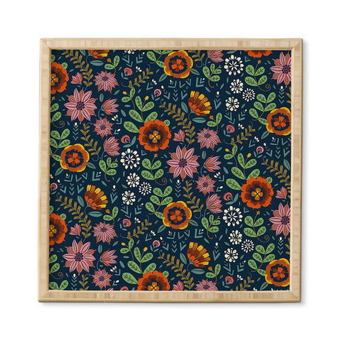 Pimlada Phuapradit midnight bloom 1 Framed Wall Art