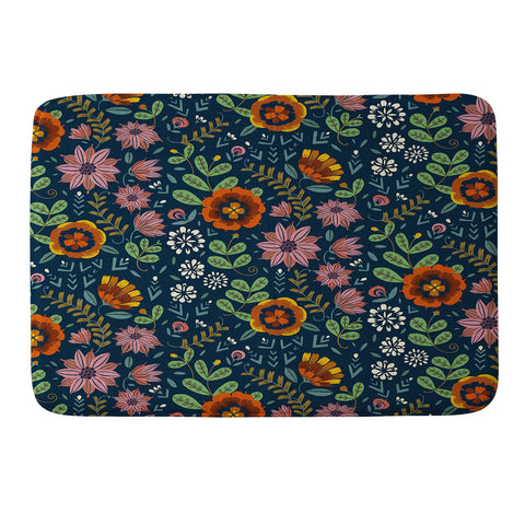 Pimlada Phuapradit midnight bloom 1 Memory Foam Bath Mat