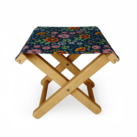 Pimlada Phuapradit midnight bloom 1 Folding Stool