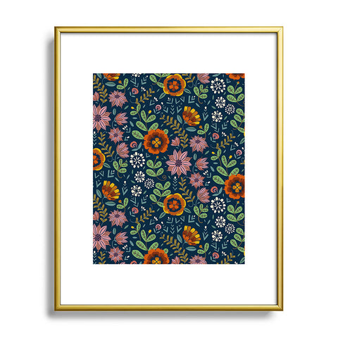 Pimlada Phuapradit midnight bloom 1 Metal Framed Art Print